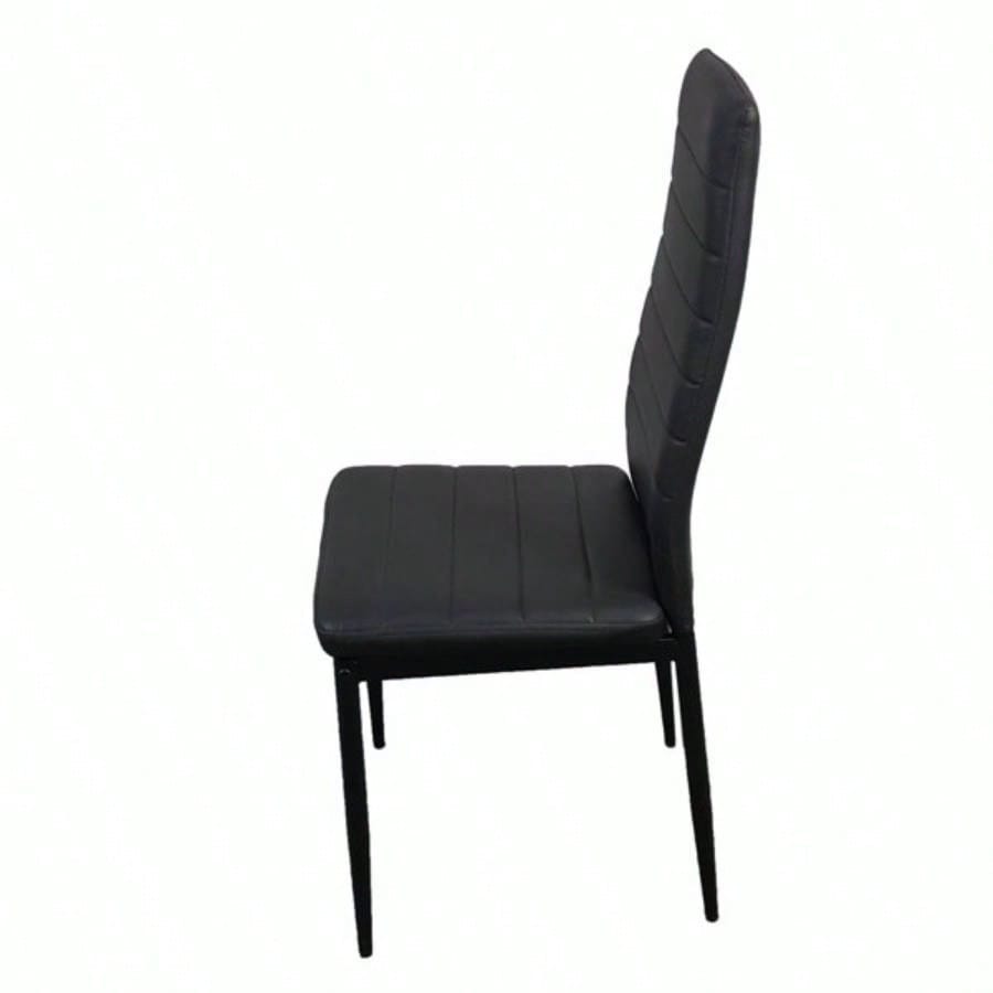 6pcs Elegant Assembled Stripping Texture High Backrest Dining Chairs Black code: BSTWCEZKMG