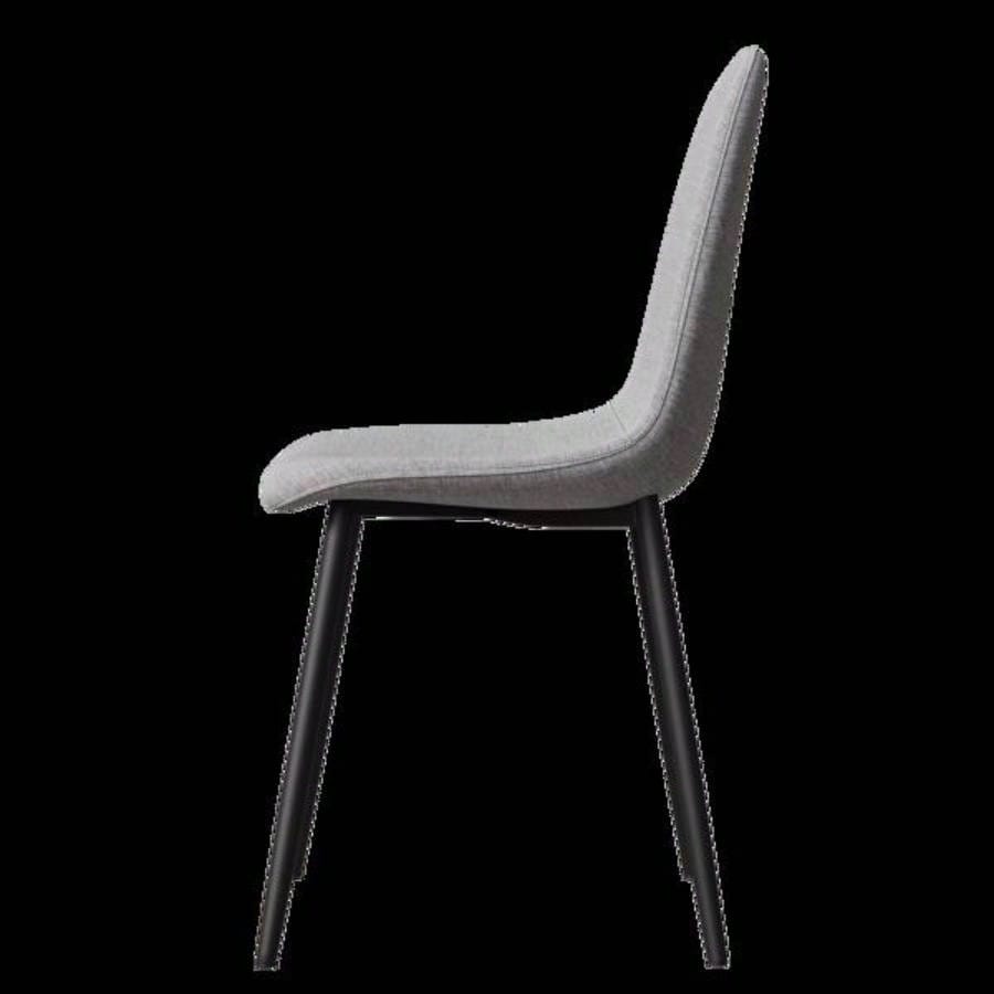 Dining Chairs Set of 4 modern kitchen dining chairs, linen padded seats, and sturdy black metal leg design beige dining table chairs Suitable home and office use