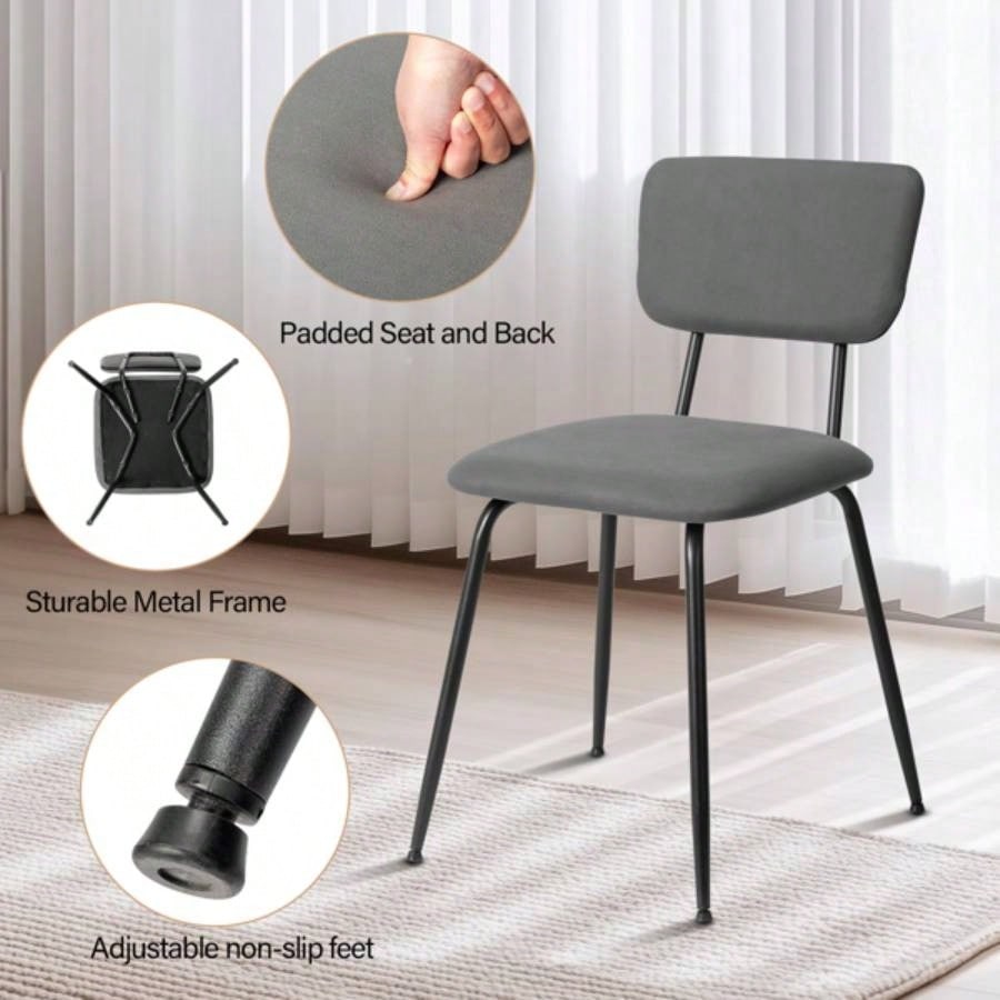 Set of 4 Modern Padded Dining Chairs Kitchen Bar Office Chair,