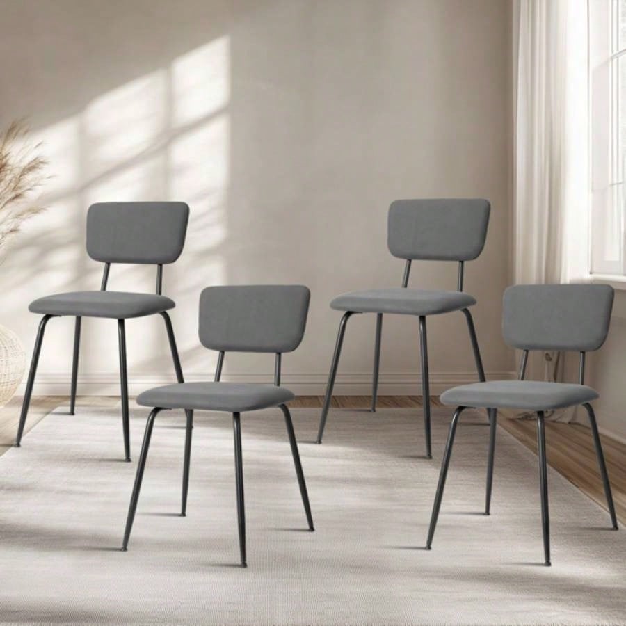 Set of 4 Modern Padded Dining Chairs Kitchen Bar Office Chair,