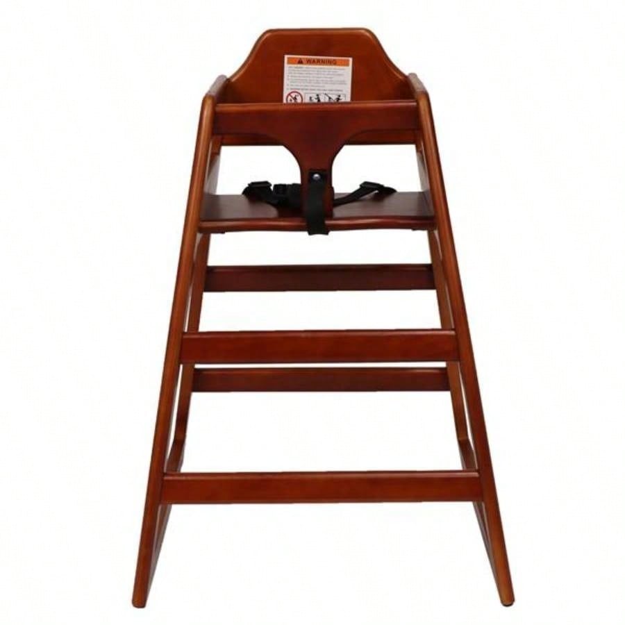 Wooden Double Solid Wood Feeding, Eat Grow Portable High, Easy to Clean Booster Chair in Walnut