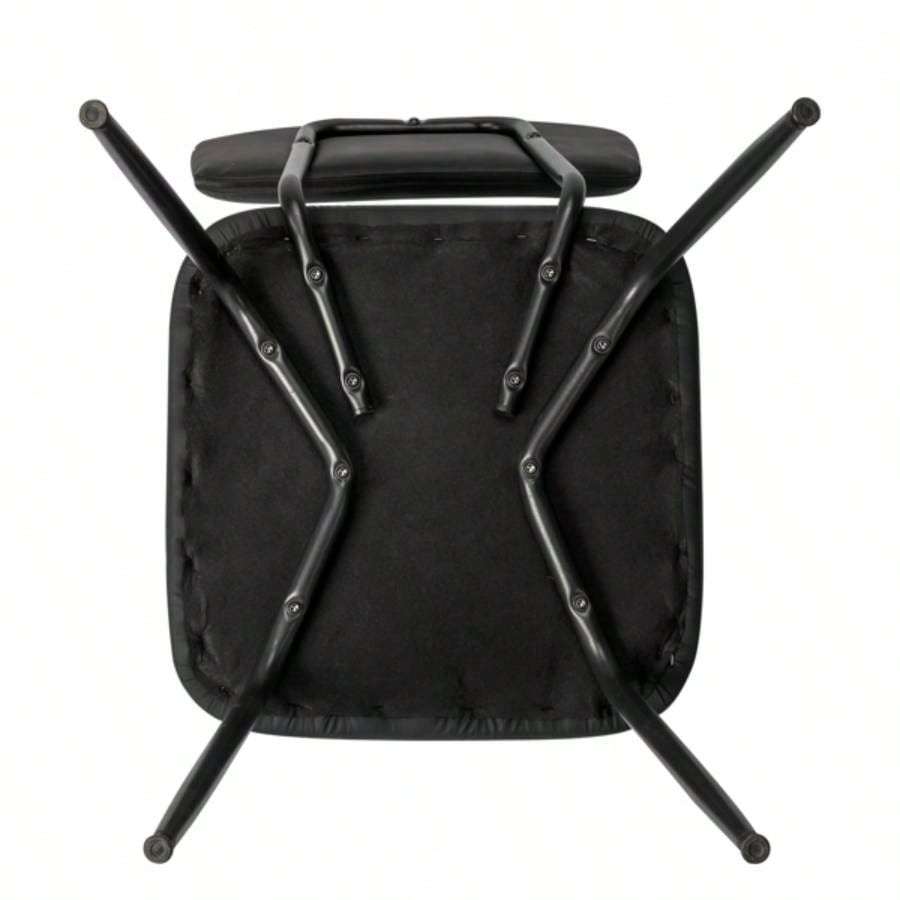 Set of 4 Modern Padded Dining Chairs Kitchen Bar Office Chair, Black