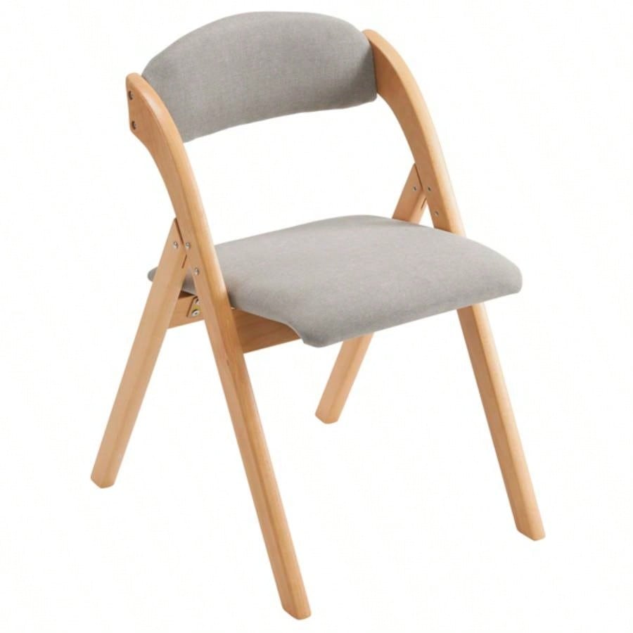 2 Pack Wooden Folding Chairs with Padded and Back, Modern Dining Chairs Chair Guests Living Room Office Wedding Party