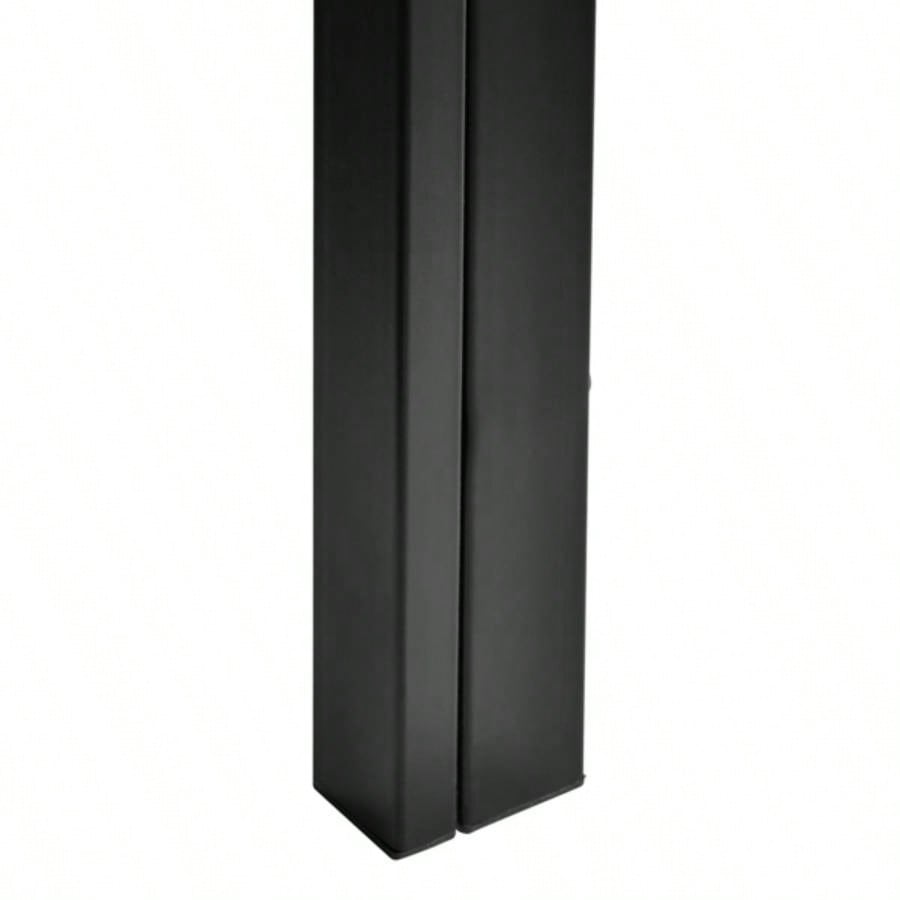 Simple Assembled Tempered Glass Iron Dinner Table Black code: 21491449