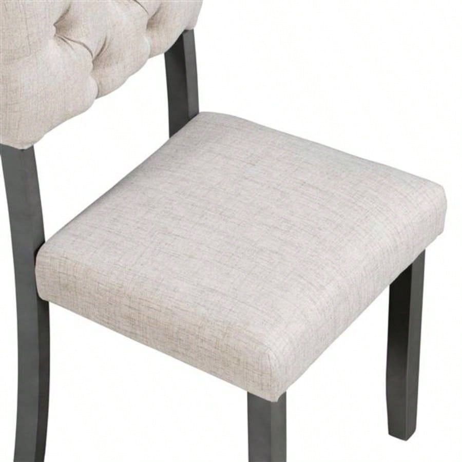 6 - Piece Dining Table and Chair Set with Special - shaped and Foam - covered BacksCushions Dining Room Gary
