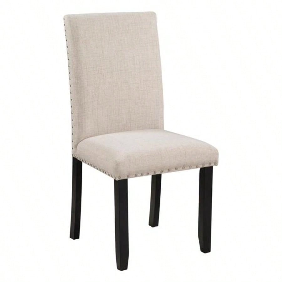Faux Marble 5 - Piece Dining Set Table with 4 Thicken Cushion Dining Chairs Home Furniture, White/Beige+Black