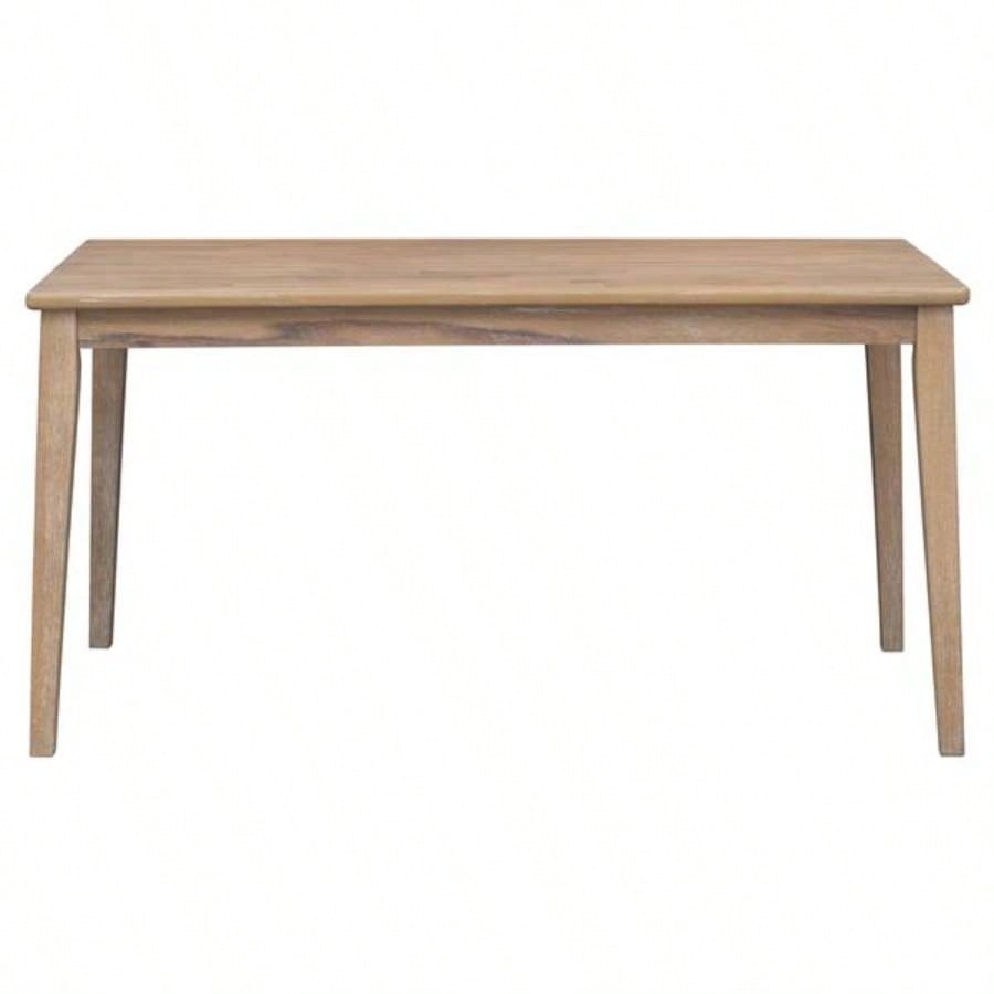 Classic and Traditional Style 6 - Piece Dining Set, Includes Dining Table, 4 Upholstered Chairs Natural Wood Wash