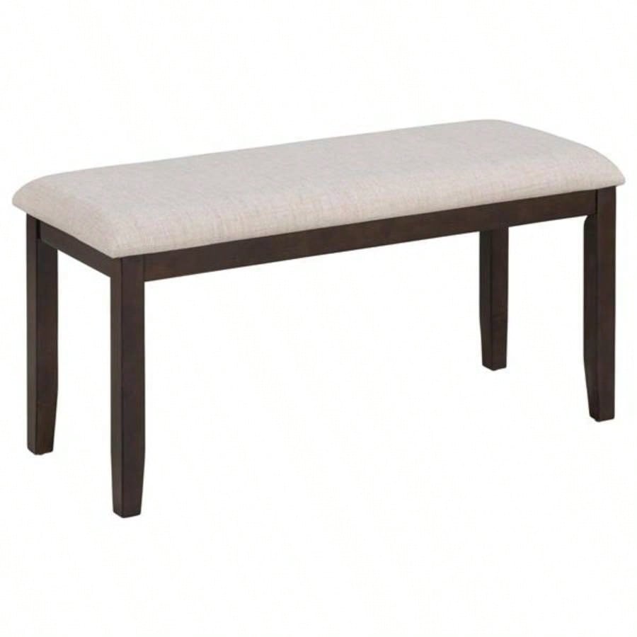 6 - Piece Dining Table and Chair Set with Special - shaped and Foam - covered BacksCushions Dining Room Espresso