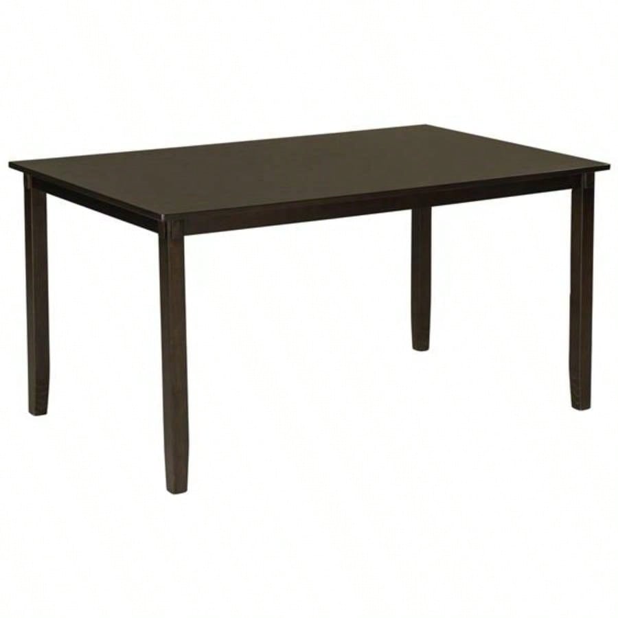 6 - Piece Kitchen Dining Table Set Wooden Rectangular Dining Table, 4 Fabric Chairs and Family Furniture Espresso