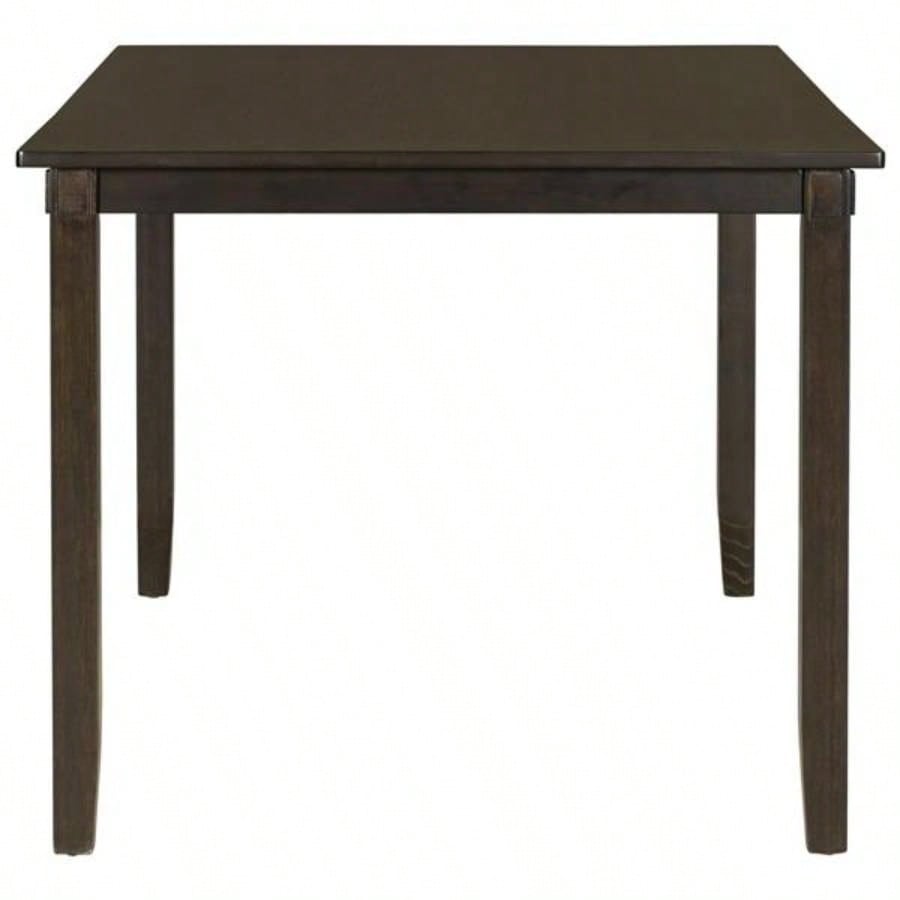 6 - Piece Kitchen Dining Table Set Wooden Rectangular Dining Table, 4 Fabric Chairs and Family Furniture Espresso