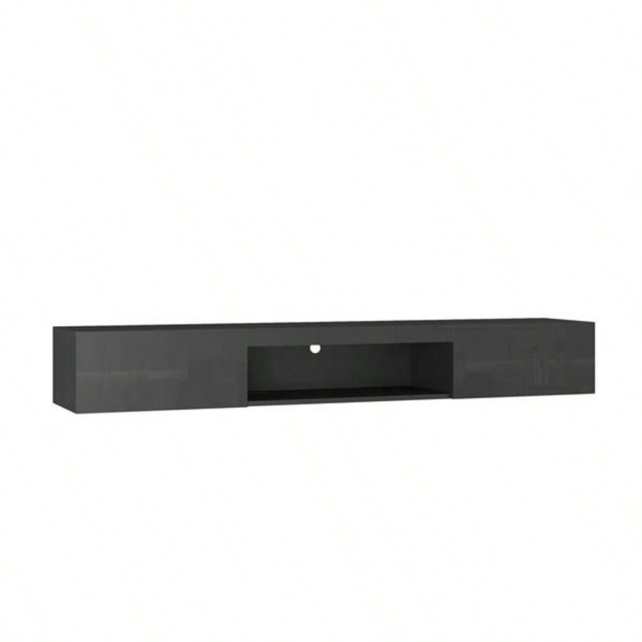 Floating TV Stand Wall Mounted with 20 Color LEDs, 63 Modern TV Stand, Floating TV Cabinet Entertainment Center 55 60 65 Inch TV