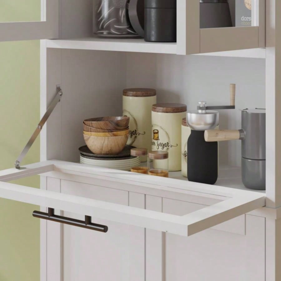 5 doors 5 layers density board spray paint 60*30*170cm display cabinet white N001