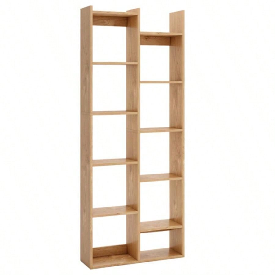 25.5x 8x 64 Wooden Bookcase with Anti - Tipping Kits - Natural