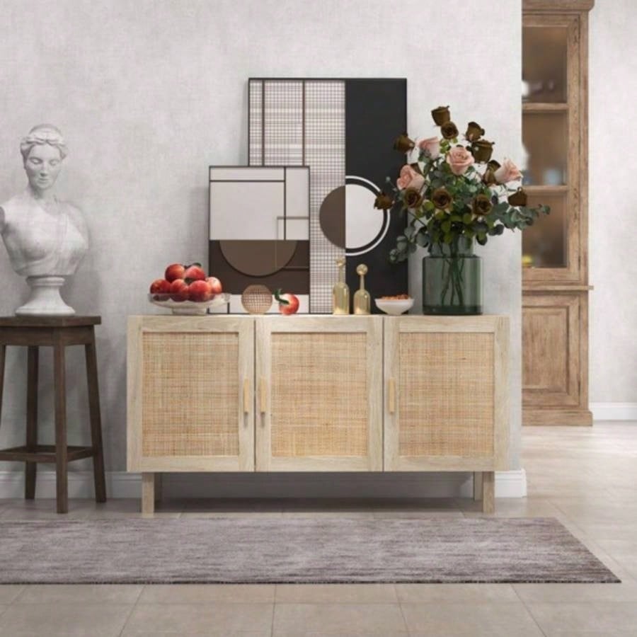 Kitchen Storage Cabinet, Garage Cabinets Natural Wood - AS Prohibited by