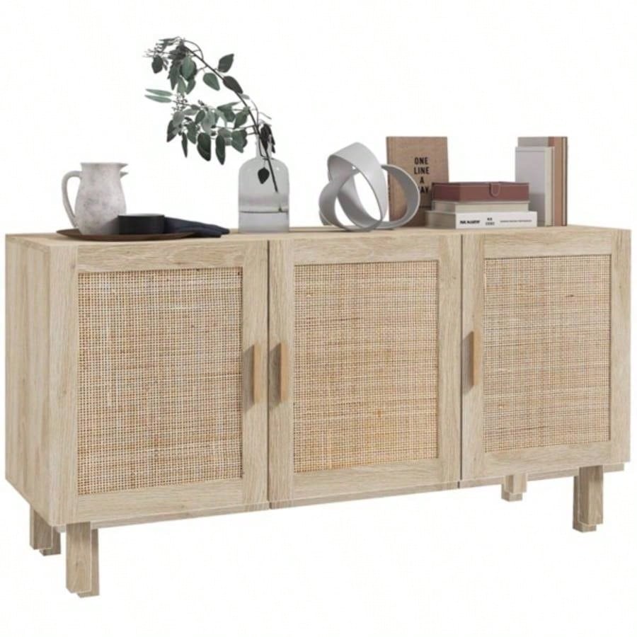 Kitchen Storage Cabinet, Garage Cabinets Natural Wood - AS Prohibited by