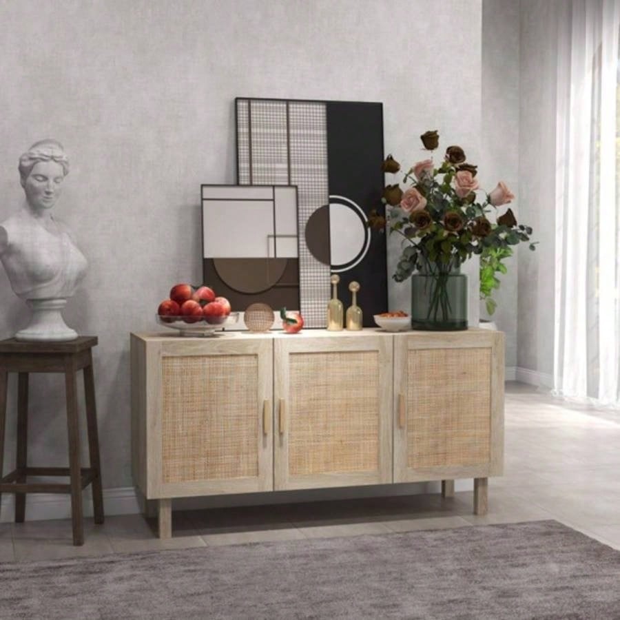 Kitchen Storage Cabinet, Garage Cabinets Natural Wood - AS Prohibited by