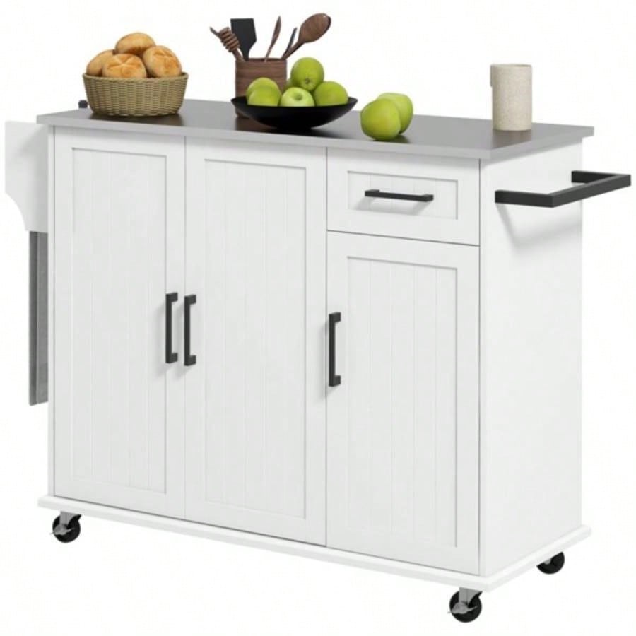 Kitchen Cart/Storage cabinet - White Prohibited by