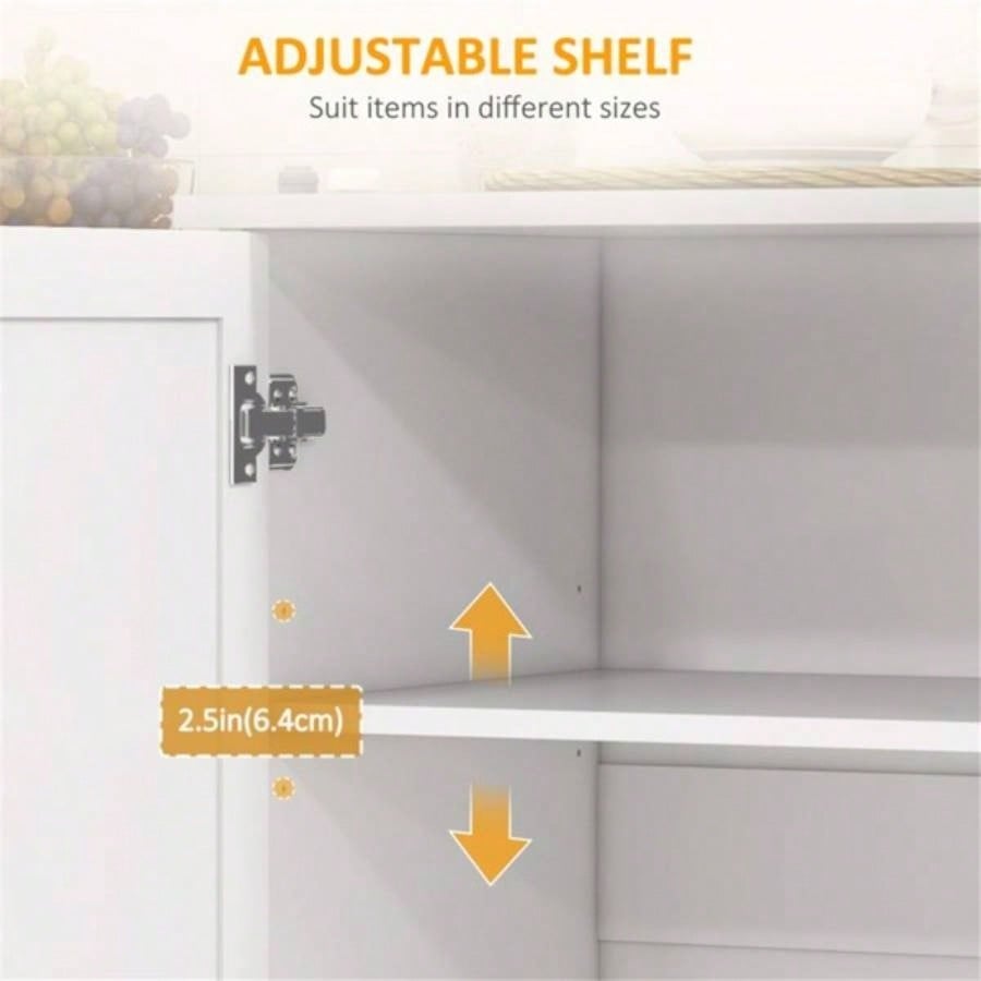 Kitchen Cart/Storage cabinet - White Prohibited by