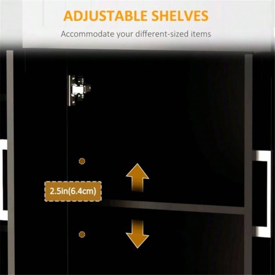 Kitchen Cart/Storage cabinet - Black Prohibited by