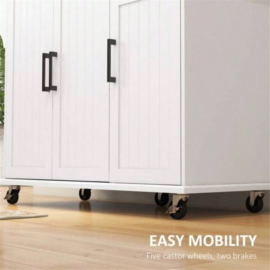 Kitchen Cart/Storage cabinet - White Prohibited by