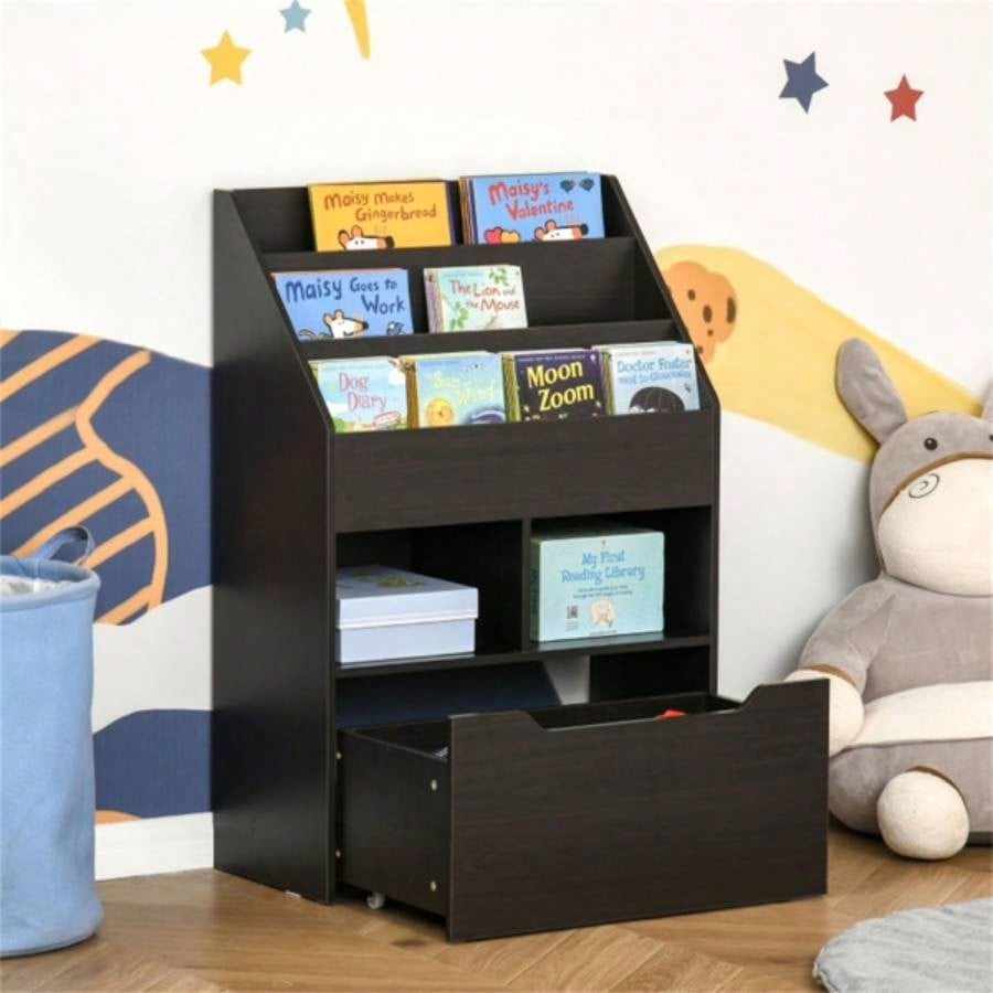 Kids Shelf Book/Storage Cabinet - Brown 1