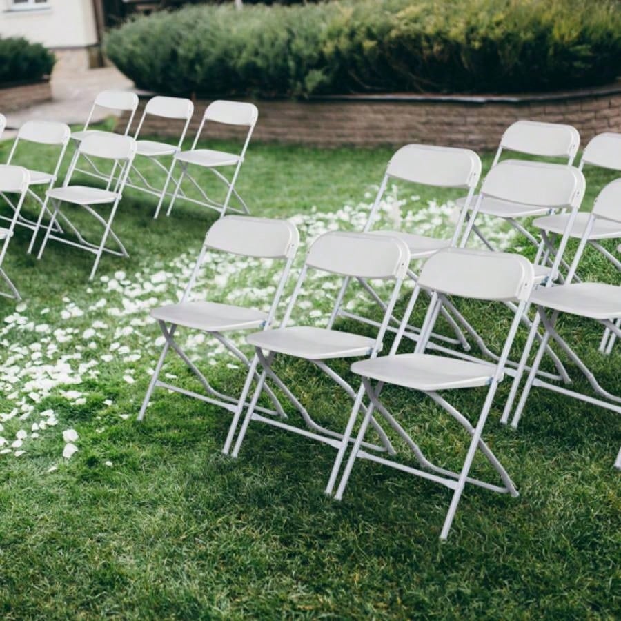 Replace 1099598610pcs Injection Molding Classic Garden Plastic Folding Chair White 1