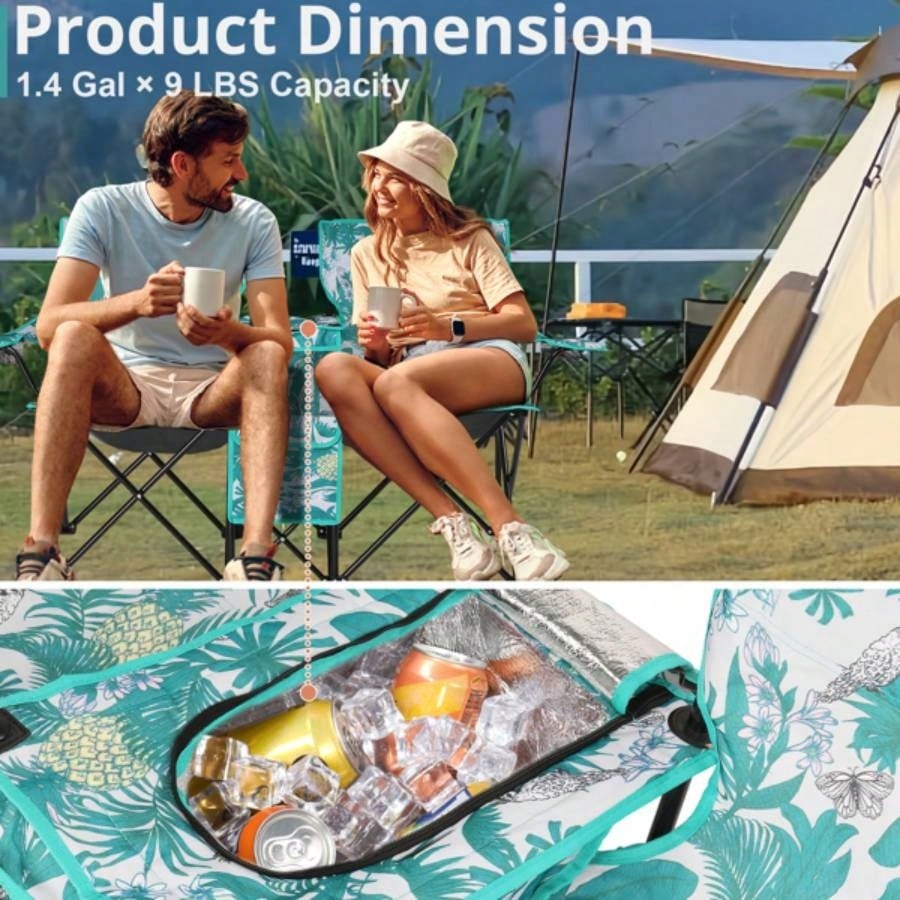 Portable Outdoor 2 - Folding Chair with Removable Pineapple 2