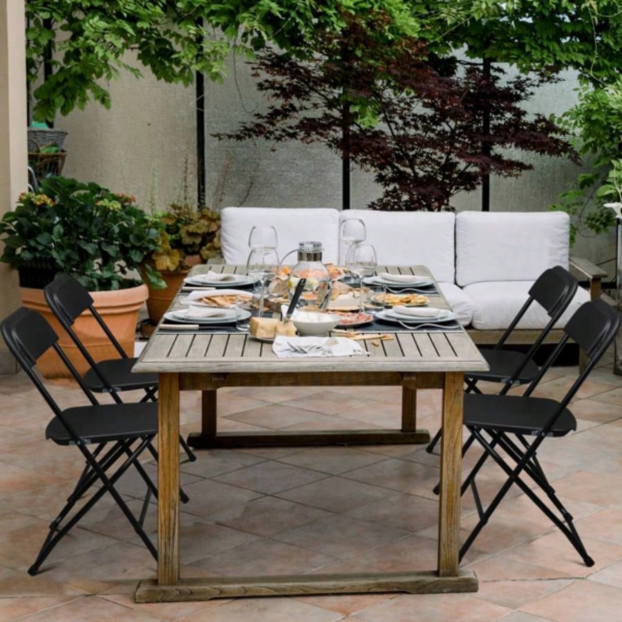 Replace 85420514pcs Injection Molding Classic Garden Plastic Folding Chair Black