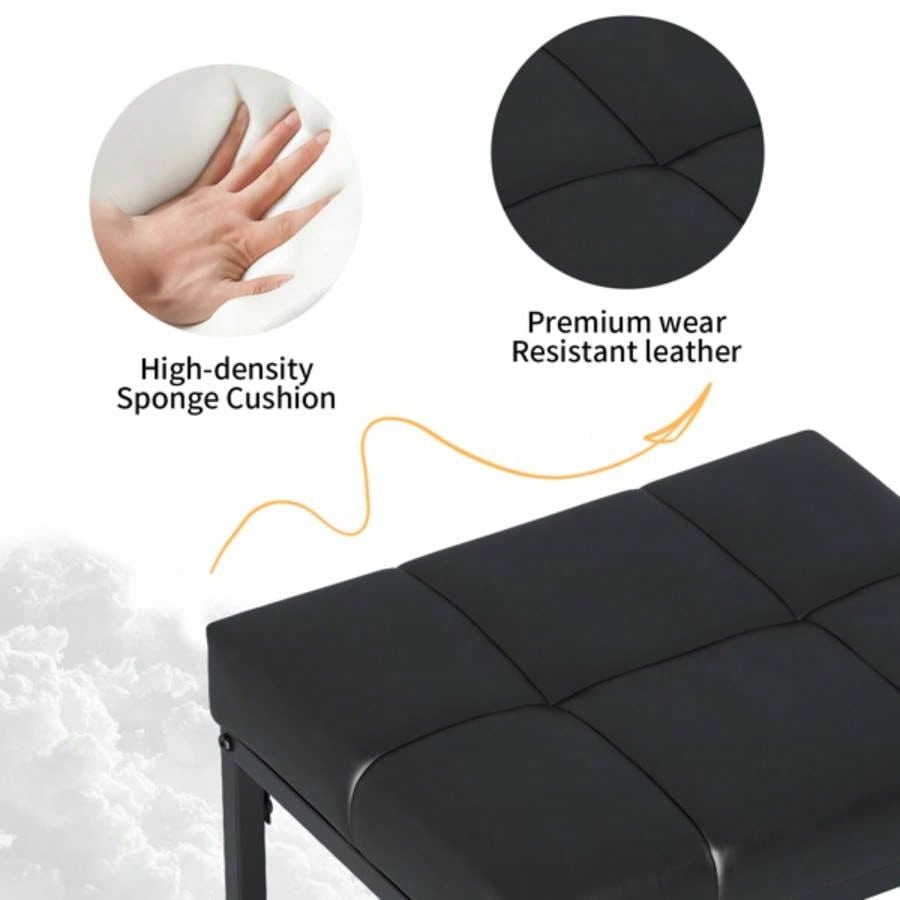 2 Pack Vanity Stool Chair, Makeup Stool, Faux Leather Vanity Stool, Modern Foot Stool Vanity Makeup, Living Room, Bedroom and Entryway, BarstoolsNot shipped on weekends, banned