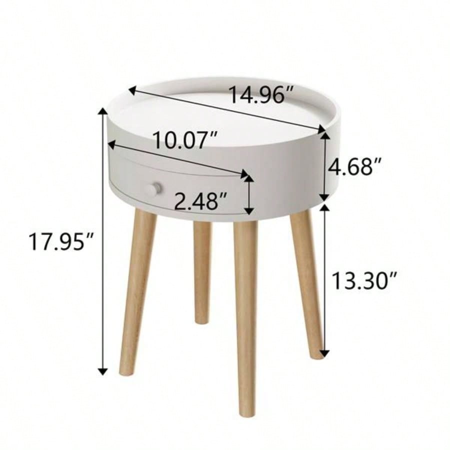 18H Storage Drawer Bedside Table Bedside Table Sofa Side Coffee Table Furniture Living Room