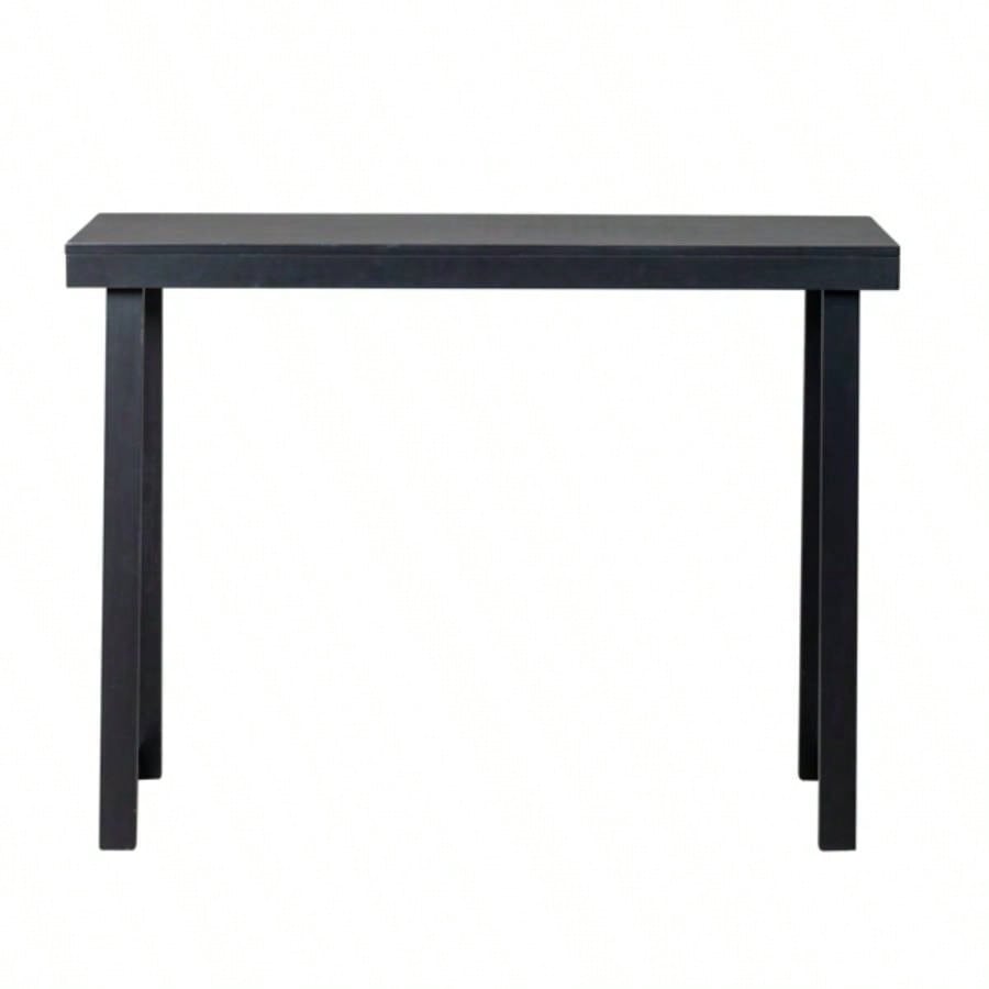 43.3 Inch Solid Wood Console Table Entryway, Sofa Table Narrow Entryway Table Hallway, Behind Couch, Living Room, Foyer, Black