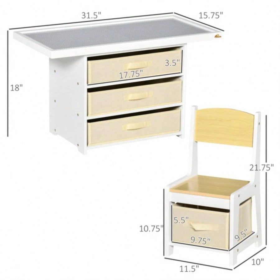 Kids Activity Table and Chairs Set