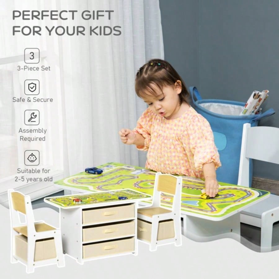Kids Activity Table and Chairs Set