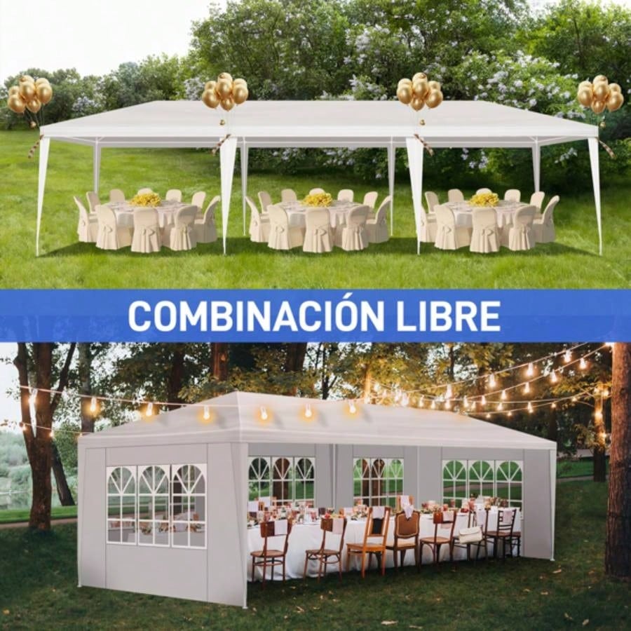 3*9m 5 - Sided Iron PE Cloth Pipe Pergola