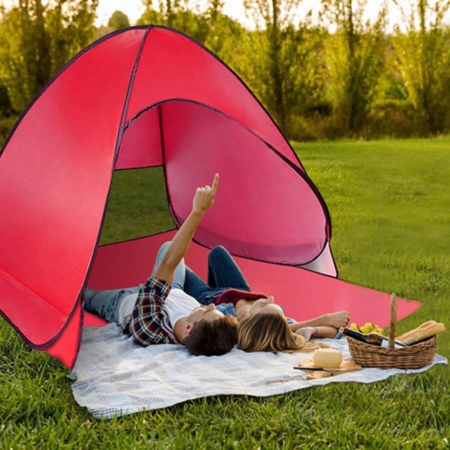 Up Beach Tent Shade Shelter Anti - Automatic Waterproof Tent Canopy 2/3 Man/ Net Window Storage Bag Outdoor Beach Camping Fishing Park Lake