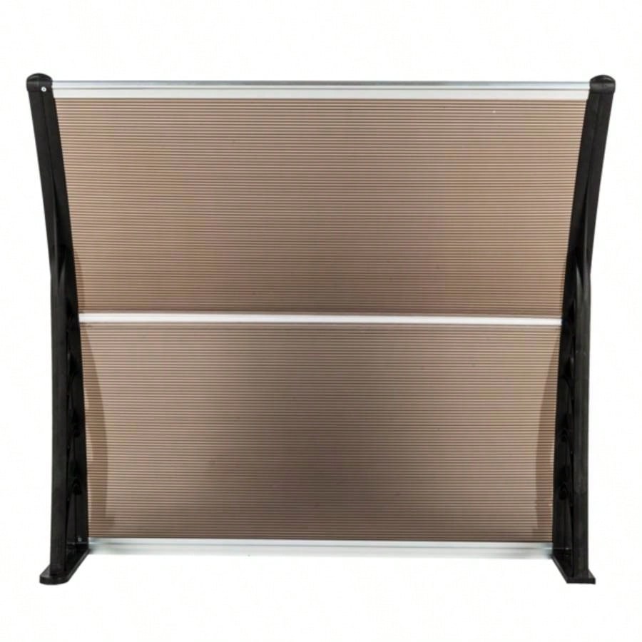 HT -x 96cm Household Application Door Window Rain Cover Eaves Brown Board Black Holder