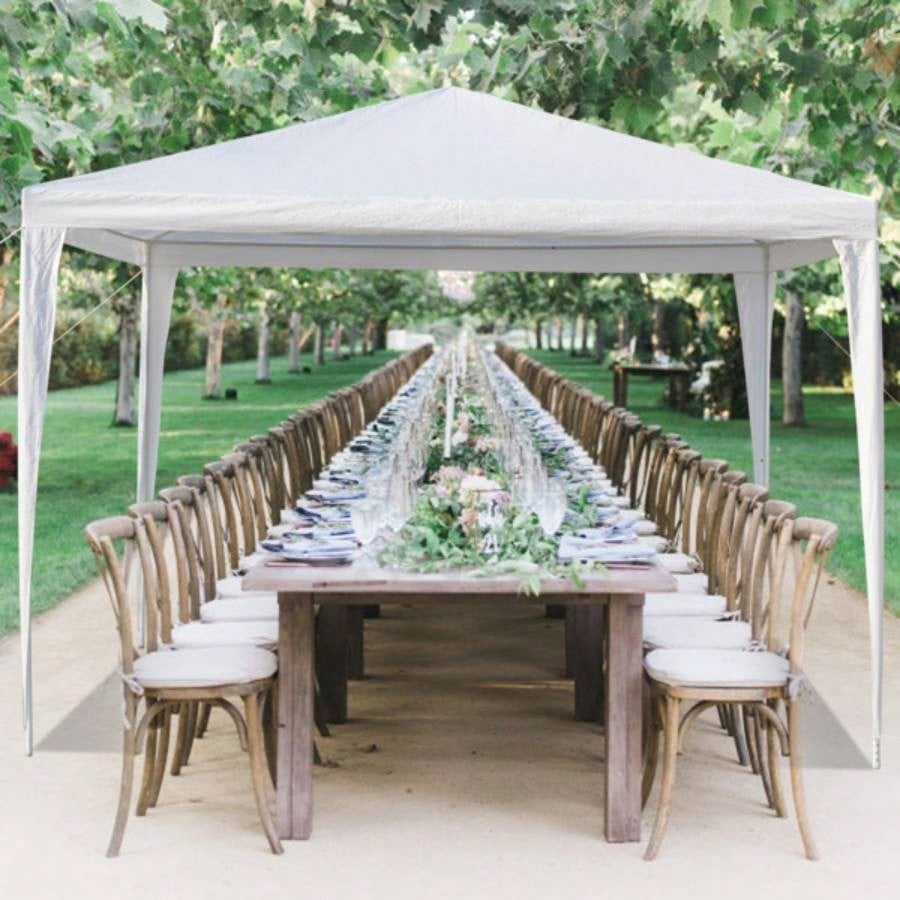 3x Waterproof Tent with Tubes White