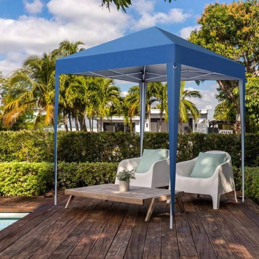 2x 2m Practical Waterproof Right - Angle Folding Tent Blue