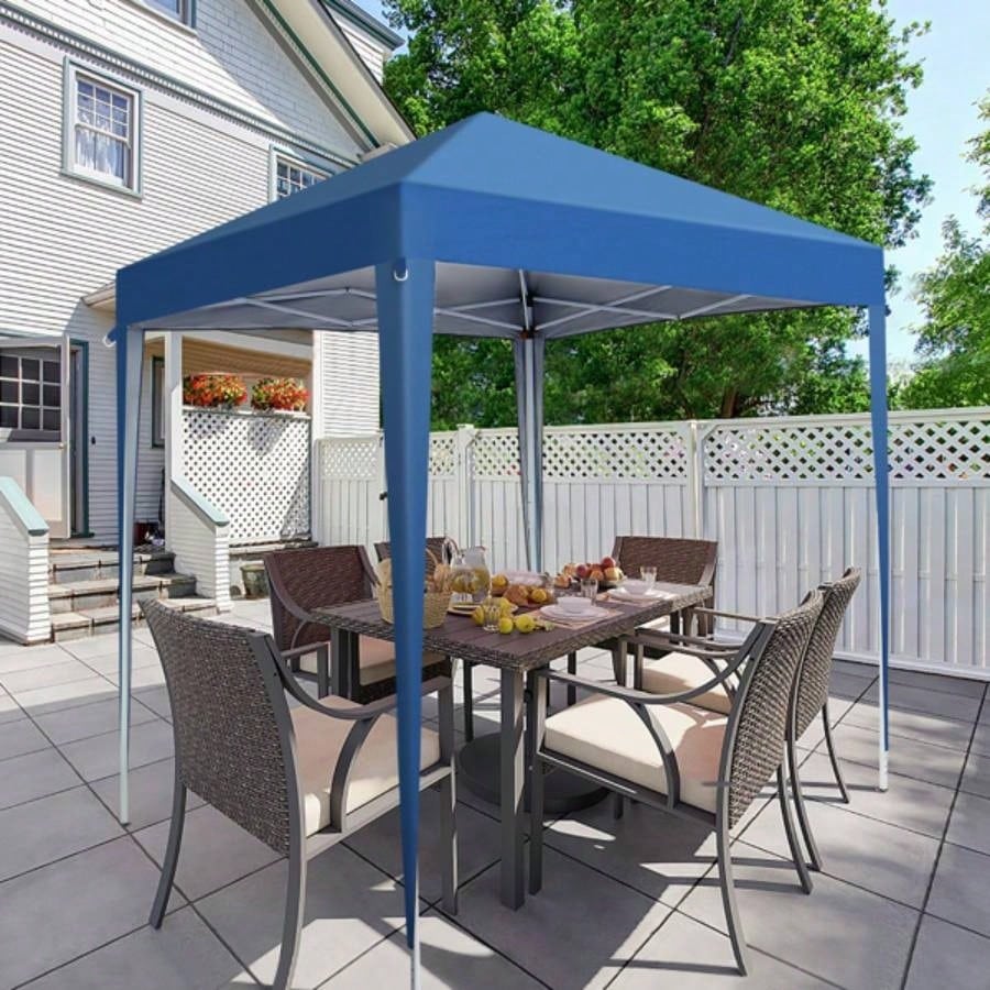 2x 2m Practical Waterproof Right - Angle Folding Tent Blue