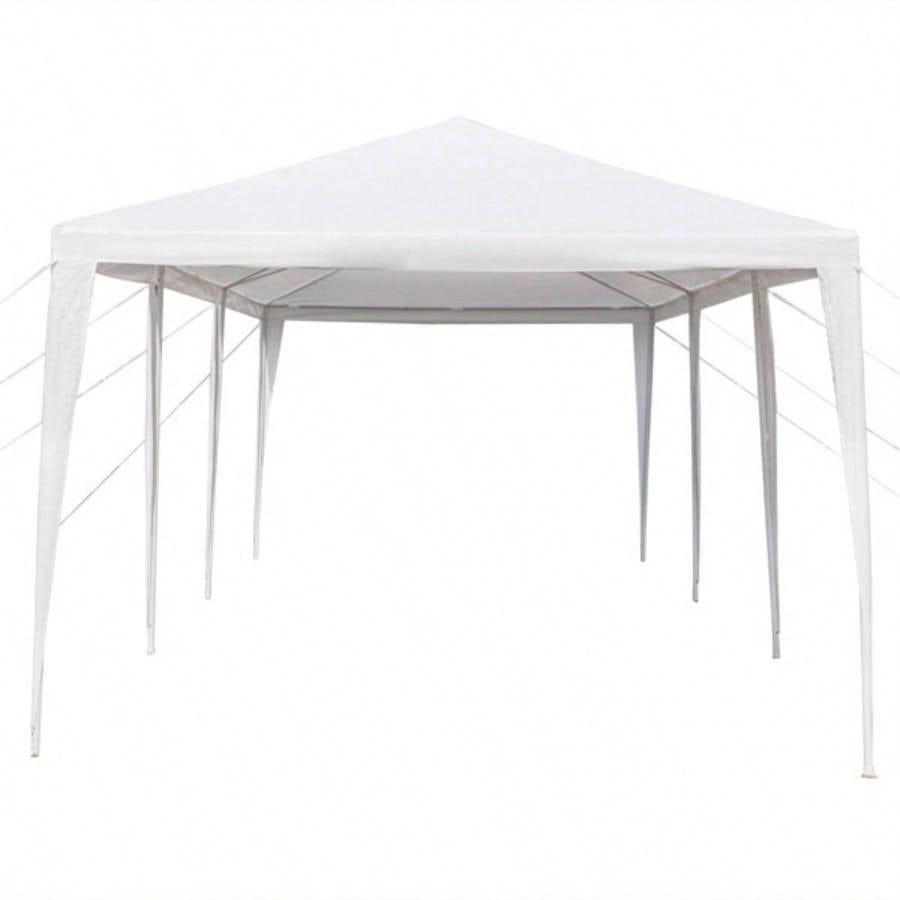 3*9m Non - Cloth PE Cloth Plastic Sprayed Iron Pipe Outdoor Party Tent White