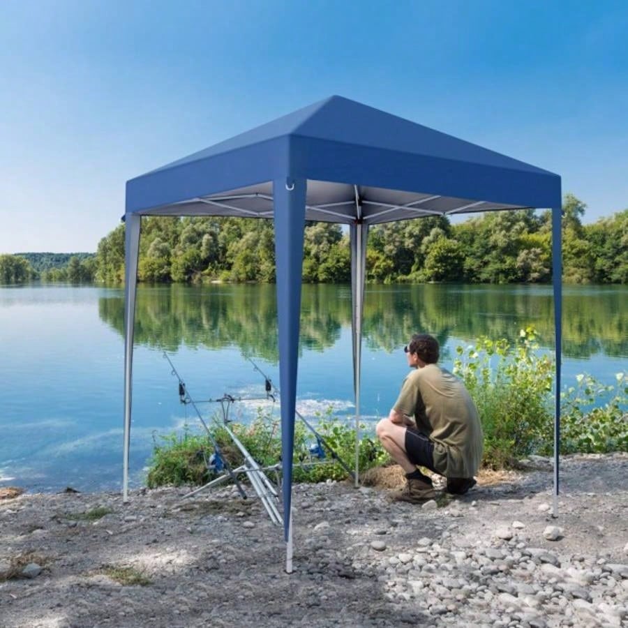 2x 2m Practical Waterproof Right - Angle Folding Tent Blue