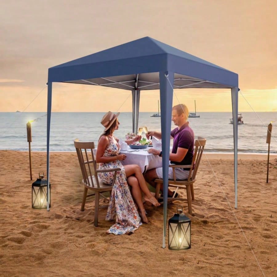 2x 2m Practical Waterproof Right - Angle Folding Tent Blue