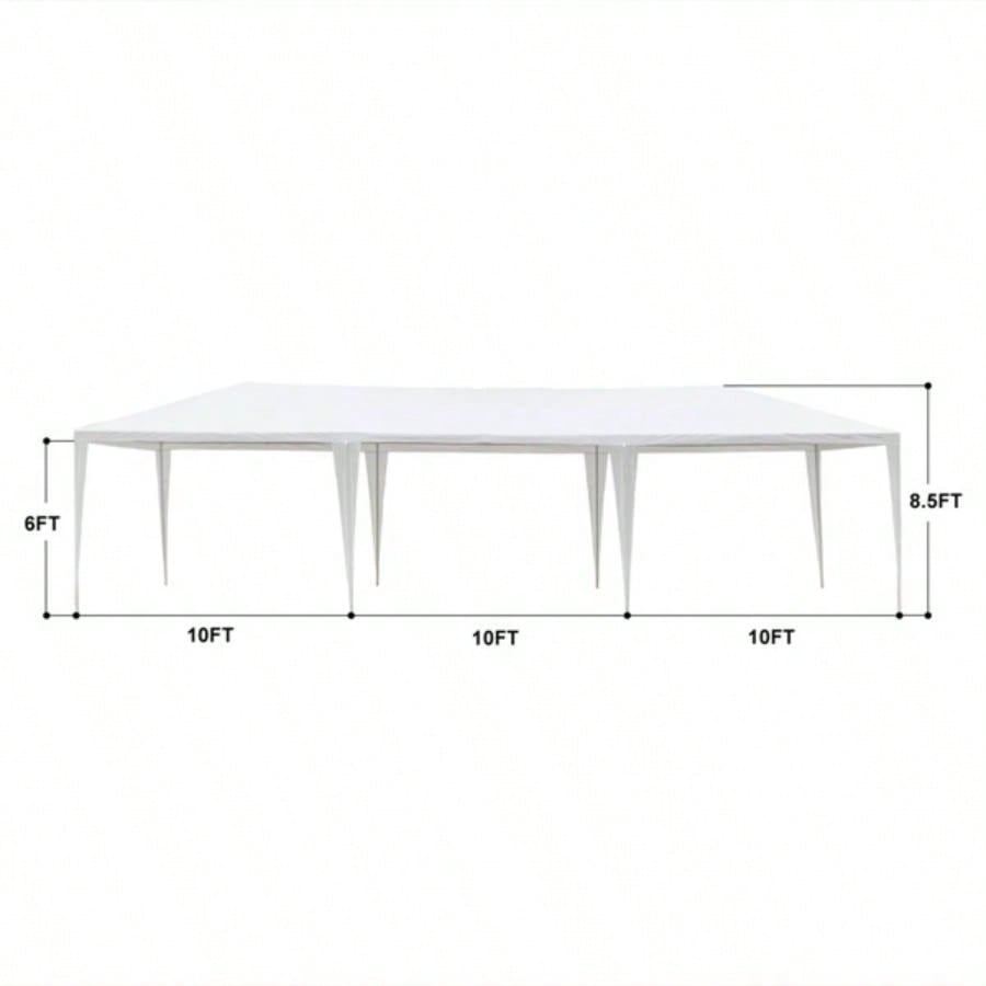 3*9m Non - Cloth PE Cloth Plastic Sprayed Iron Pipe Outdoor Party Tent White