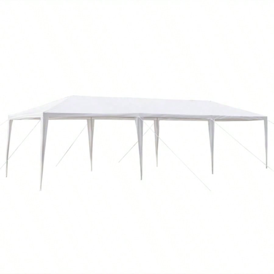 3*9m Non - Cloth PE Cloth Plastic Sprayed Iron Pipe Outdoor Party Tent White