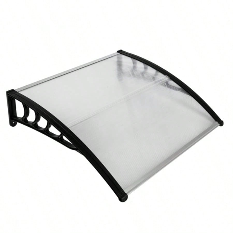 HT -x 96cm Household Application Door Window Rain Cover Eaves Black Holder