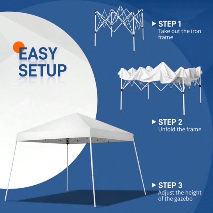 3x Portable Home Use Waterproof Folding Tent White