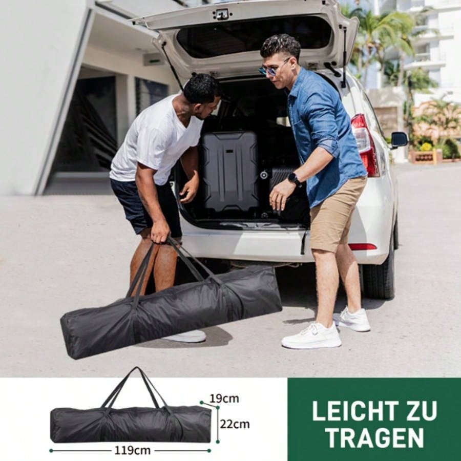 3x Two Doors Two Practical Waterproof Right - Angle Folding Tent White