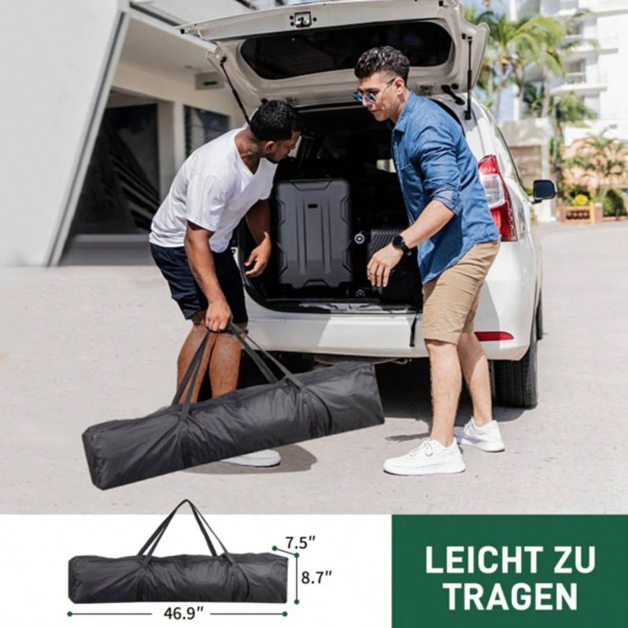 3x Two Doors Two Practical Waterproof Right - Angle Folding Tent White