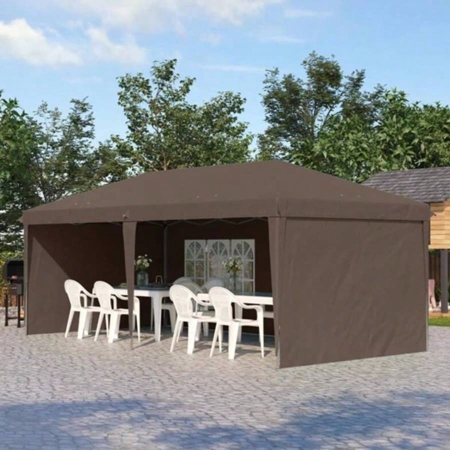 Up Canopy party Tent with 4 Sidewalls 1039; 2039; Coffee - AS Prohibited by