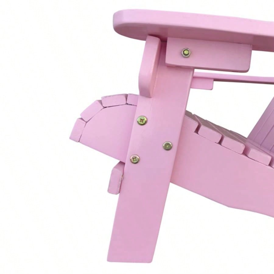 Outdoor or indoor Wood children Adirondack chair, pink